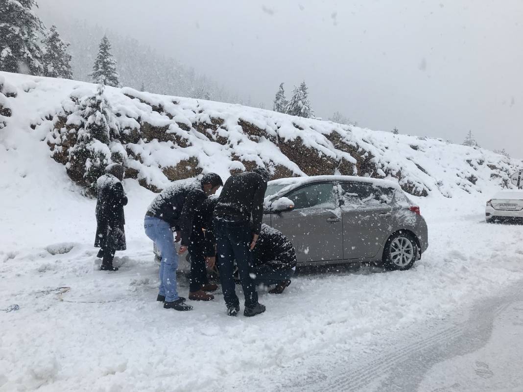 Konya-Antalya yolunda kar var mı? İşte Alacabel'den en yeni kareler 7